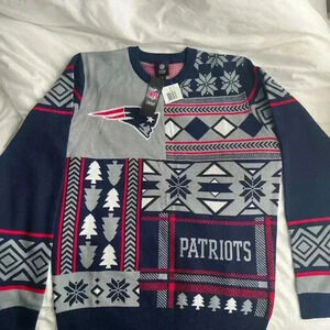NWT NFL New England Patriots men’s sweater holidays ugly sweater winter